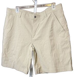 Columbia Omni Shield Advanced Repellency Shorts Mens Blue 42 X 10 Tan